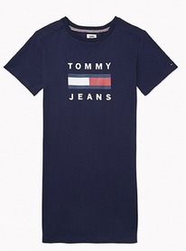 TH JEANS T-SHIRT DRESS Cobalt Sapphire Blue