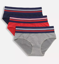 TH SEAMLESS HIPSTER 3-PACK Navy Blazer/ Apple Red/Heather Grey/Global Stripe