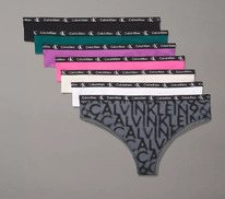 Calvinklein Calvin Klein 1996 Cotton Stretch 7-Pack Modern Thong ColorFuchsia