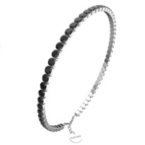 burkerwatches Ava Silver Black Bracelet