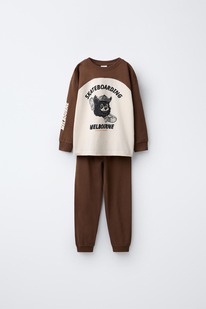 zara 6-14 JAHRE/ SCHLAFANZUG MIT SKATEBOARD-PRINT