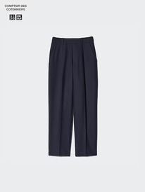 Uniqlo UK Tweed Pleated Tapered 69 NAVY