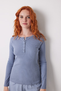 Womensecret �������� Camiseta manga larga canal azul