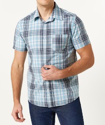 kik Seersucker-Hemd Identic, Knopfleiste