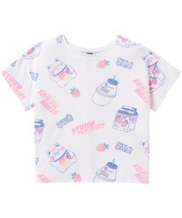 kik T-Shirt cropped Y.F.K., Rundhalsausschnitt