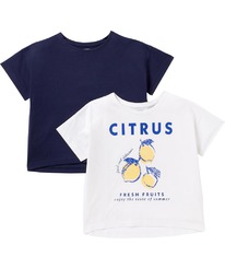 kik T-Shirts Zitronen 2er-Pack, Y.F.K.