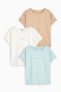  Multipack 3er - Typo - Kurzarmshirt