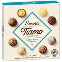 worldofsweets Sarotti Tiamo Feinste Trüffel mit Alkohol 200g