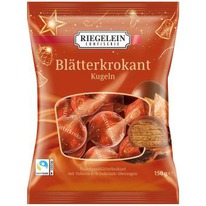 worldofsweets Riegelein Blätterkrokant Kugeln 150g