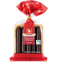 worldofsweets Weiss Lebkuchen Stäbchen Zartbitter 200g