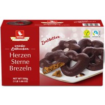 worldofsweets Weiss Herzen Sterne Brezeln Zartbitter 500g
