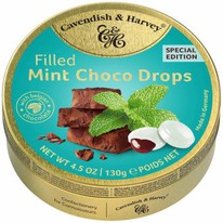 worldofsweets Cavendish & Harvey Filled Mint Choco Drops 130g