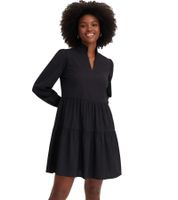 outlet46 Ausgestelltes Volants-Kleid mit gesmokten Ausschnitt und rmelsaum