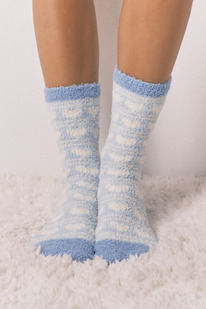 womensecret Socken mit blauem Herz-Print