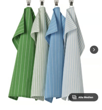 ikea RINNIG Geschirrtuch, grn/blau gestreift, 45x60 cm