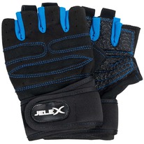 sportspar JELEX Fit gepolsterte Trainingshandschuhe schwarz-blau