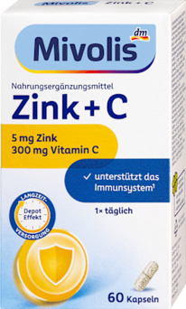 dm Zink + C Kapseln 60 St, 38 g
