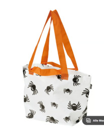 ikea KUSTFYR Tasche, Spinnenmuster wei/schwarz, 27x18x27 cm 13 l