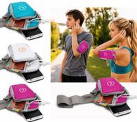 outlet46 Echelon Lime Sportarmband-Tasche frs Handy mit Kopfhrer