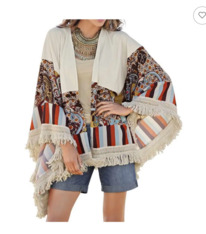 christmann  Rick Cardona Designer-Patchworkponchojacke, bunt