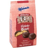 worldofsweets Manner Lebkuchen Schoko Knöpfe Zartbitter 180g